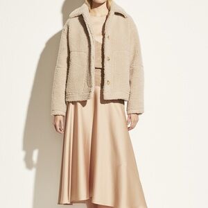 Vince Tan Sherpa Jacket Button Down